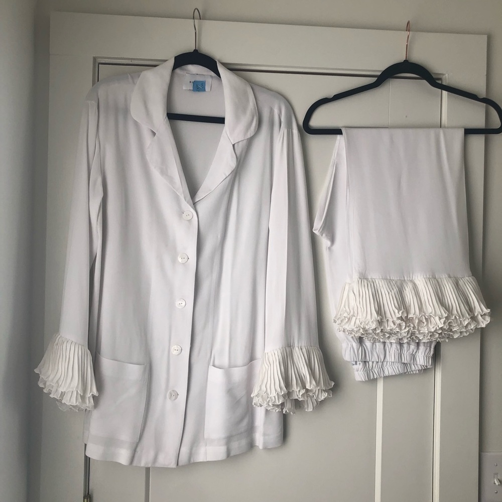 Sleeper “Pierrot” Ruffle-Trim Pajamas | XL